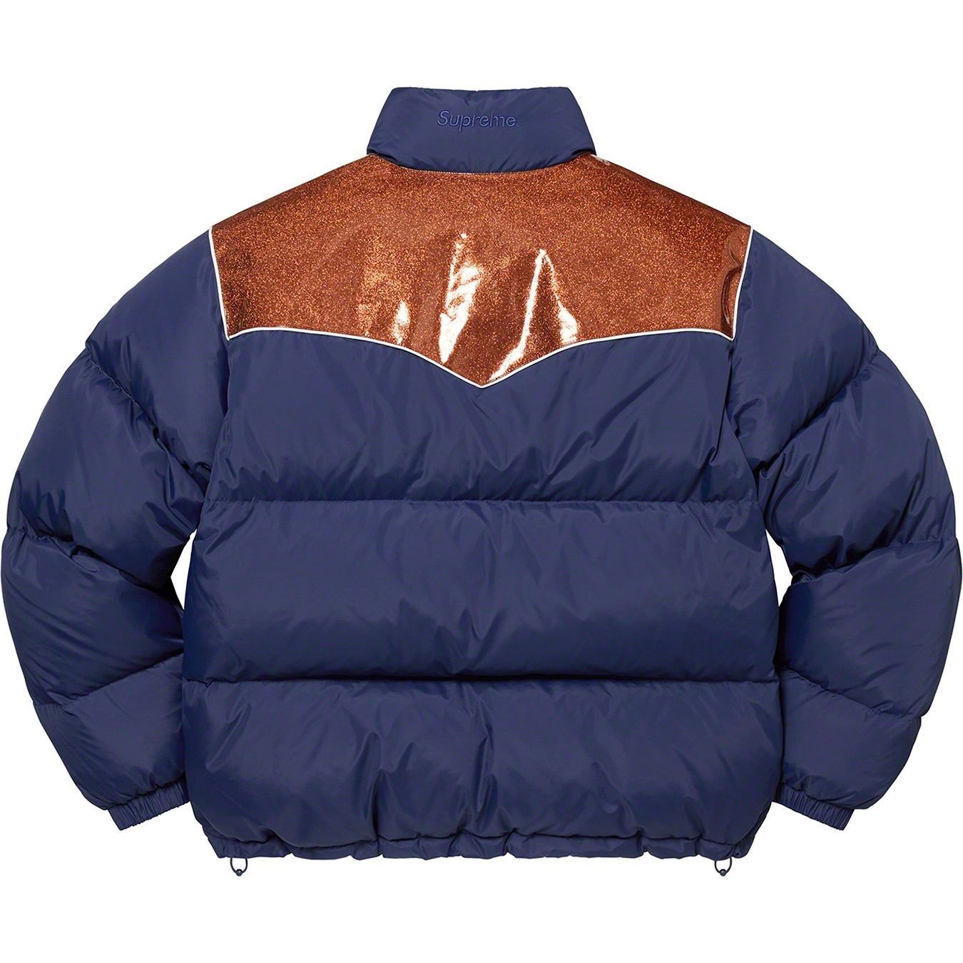 Glitter Yoke Down Puffer Jacket view 6